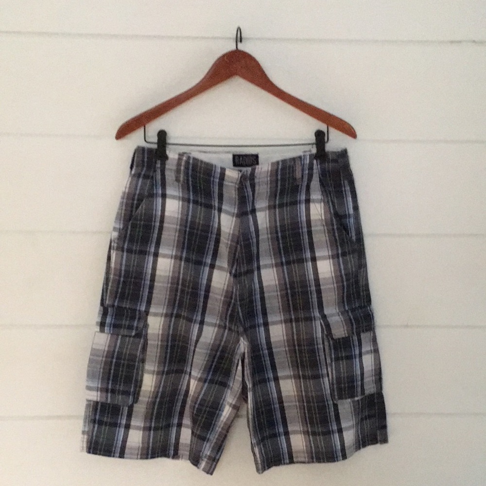 Radius Plaid Cargo Shorts